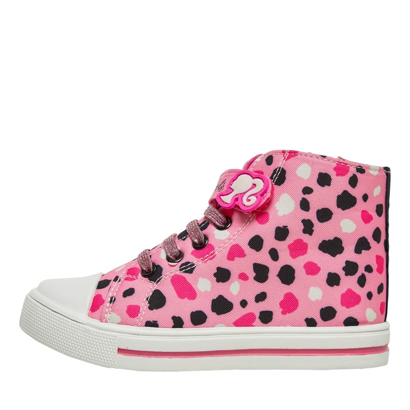 Character Girls Barbie Isla Hi-Top Trainers Pink