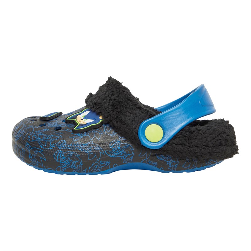 Character Infants Boys Sonic Lennox Badge Clogs Blue