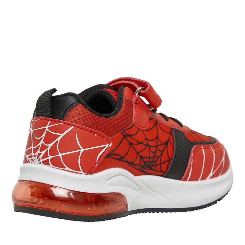 Character Boys Spiderman Eyes Light Up Trainers Red