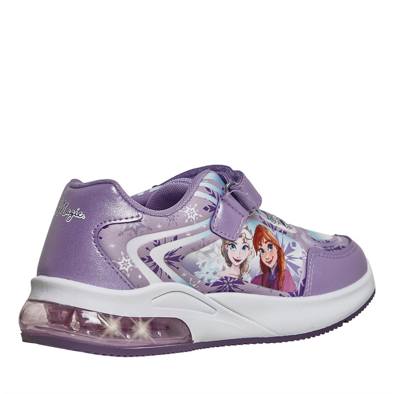 Character Girls Frozen Snowflake Lights Emboss Trainers Multi