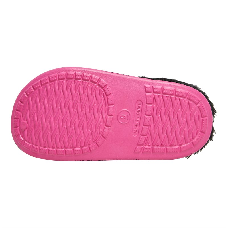 Character Girls Barbie Fur Lined Clogs Pink