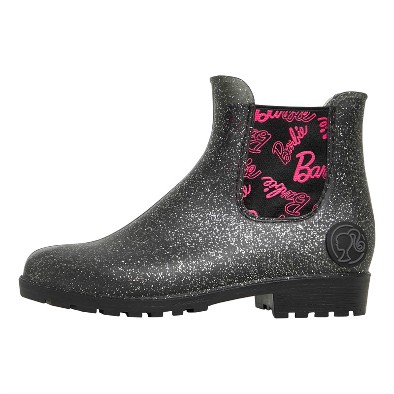 Character Girls Barbie Fashion Ankle Wellies Multi Glitter