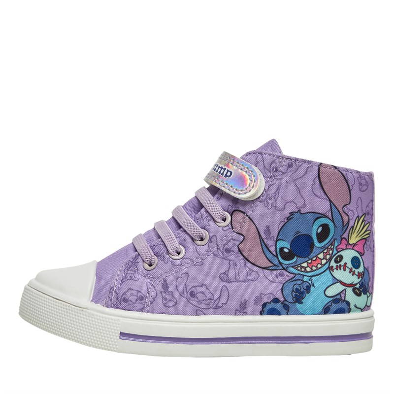 Character Girls Lilo And Stitch Hi-Top Canvas Trainers Multi