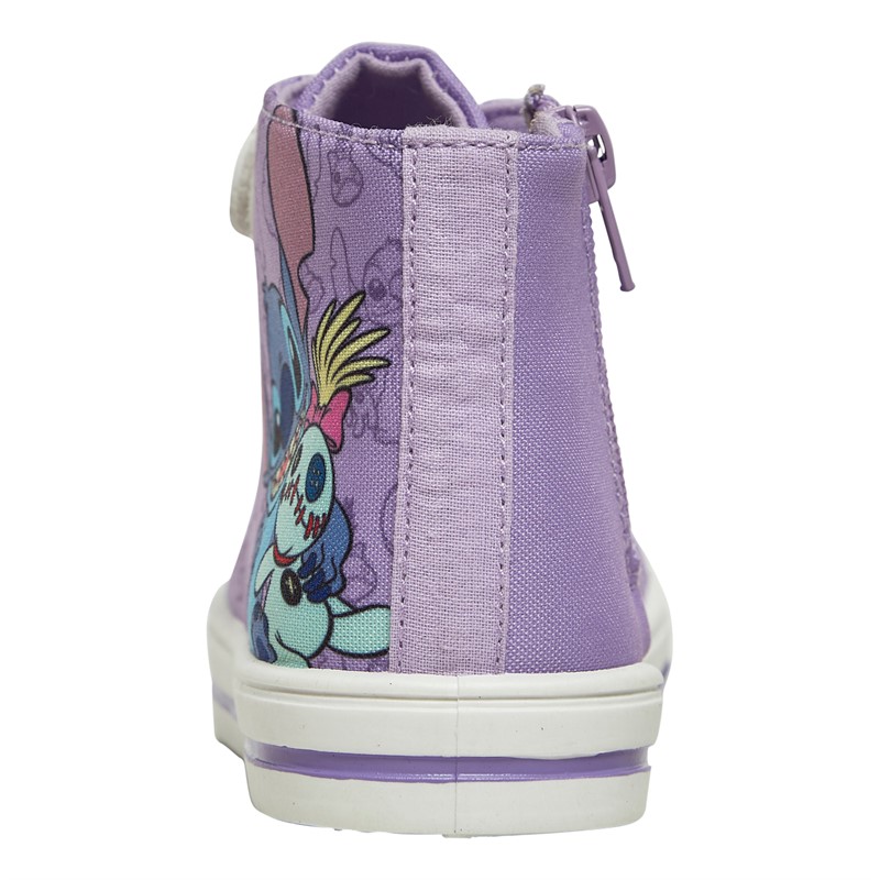 Character Girls Lilo And Stitch Hi-Top Canvas Trainers Multi