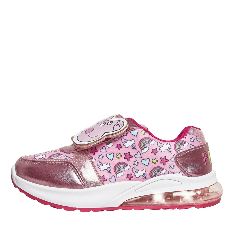 Character Girls Peppa Pig Aubrey Light Trainers Pink