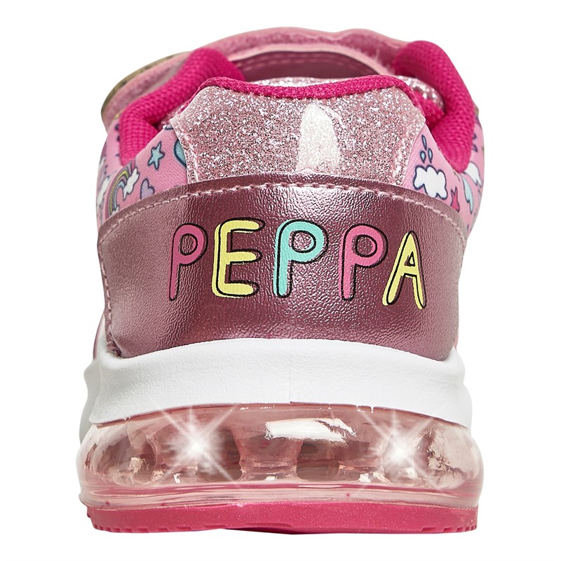 Character Girls Peppa Pig Aubrey Light Trainers Pink