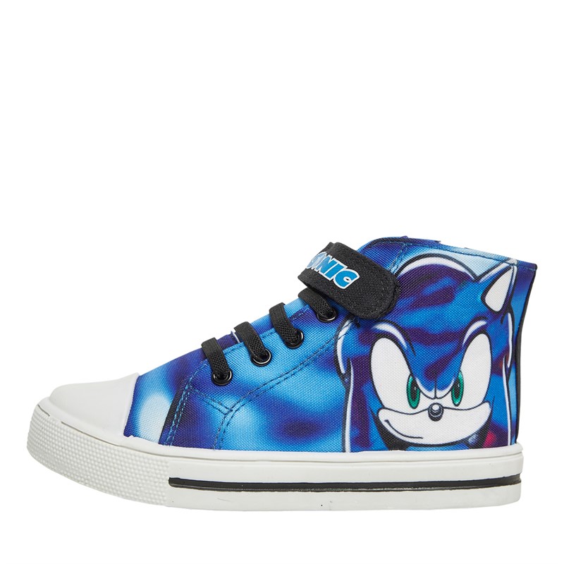 Character Infant Boys Sonic Akira Hi-Top Trainers Blue/Multi