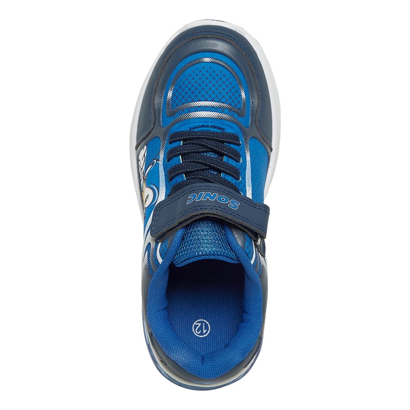 Character Boys Sonic Emboss Lights Trainers Blue/Multi