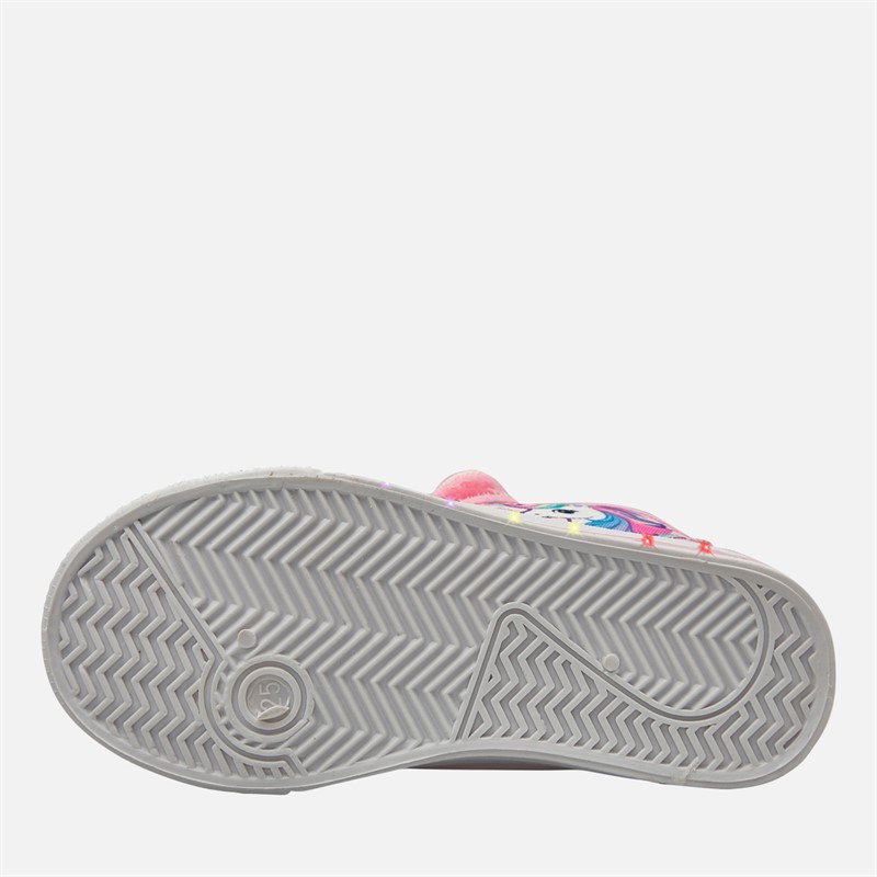 Character Girls Unicorn Light Up Canvas Trainers Pink