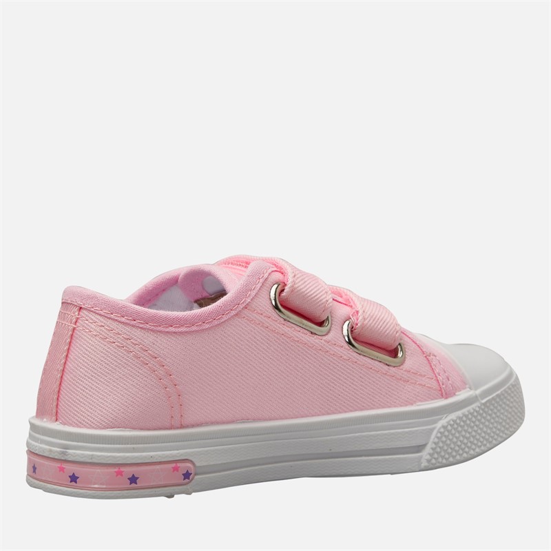 Character Girls Unicorn Light Up Canvas Trainers Pink