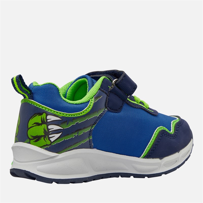Character Boys Dinosuar Light Up Trainers Blue