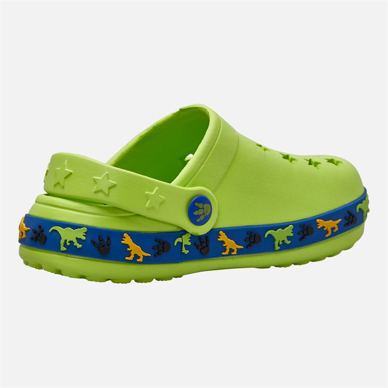 Character Klapki dla chłopca z nadrukiem dinozaura dla chłopca kolor Zielony