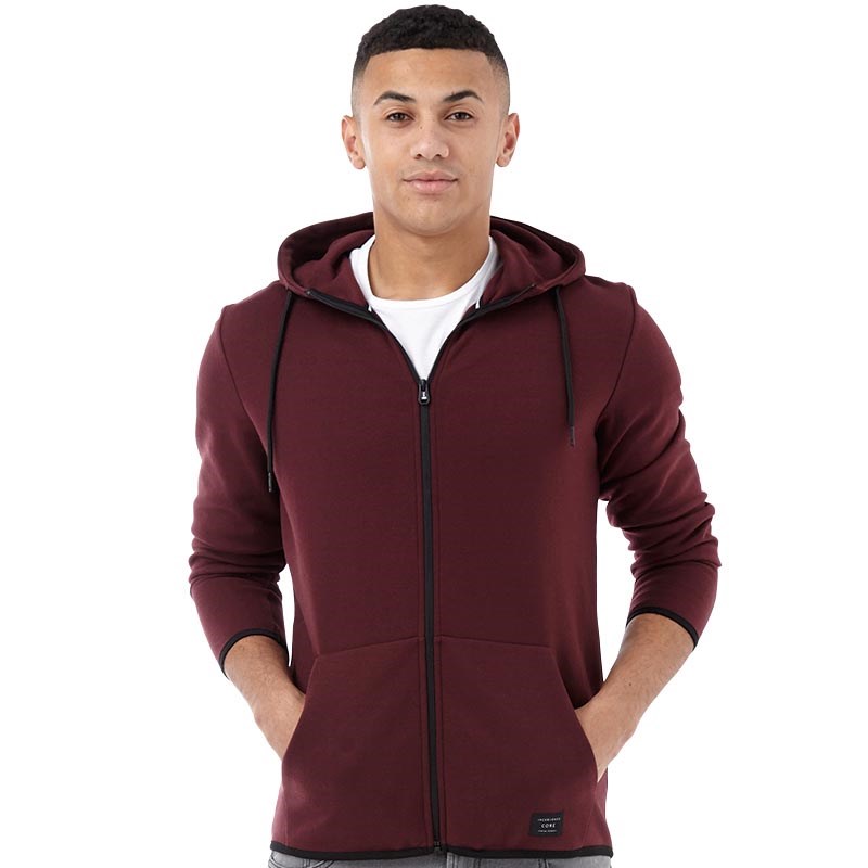 JACK AND JONES Mens Sport Inspired Hoody Port Royal 