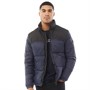 JACK AND JONES Mens Drew Puffer Collar Jacket Navy Blazer