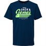 JACK AND JONES Drenge Jjeneon T-Shirt Mørk Grønblå