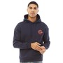 JACK AND JONES Mens Colton Backprint Sweat Hoodie Navy Blazer