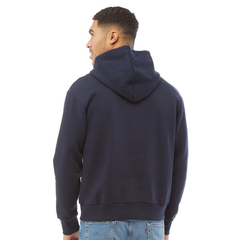 JACK AND JONES Mens Liam Sweat Hoodie Navy Blazer