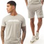 JACK AND JONES Mens Harry T-Shirt And Shorts Twinset Drizzle