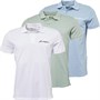 JACK AND JONES Mens Joe Three Pack Polos Ashley Blue/Green Milieu/White