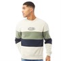 JACK AND JONES Mens Wilsonn Crew Neck Sweatshirt White Melange