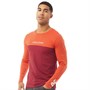 JACK AND JONES Mens Trinity Long Sleeve Crew Neck T-Shirt Sun-Dried Tomato