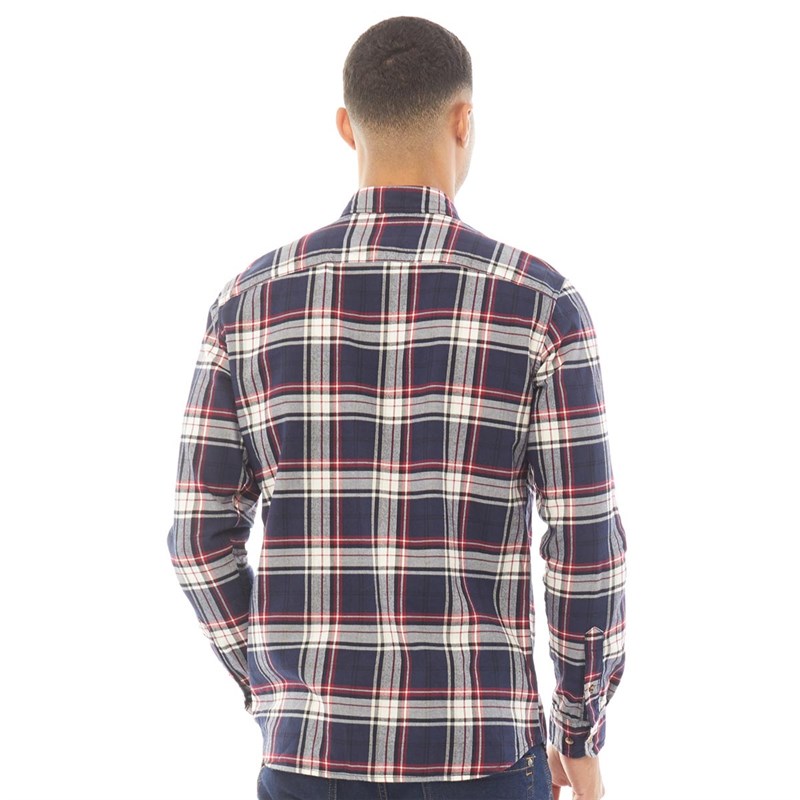 JACK AND JONES Herren Hemd mit langem Arm Kariert