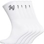 JACK AND JONES Mens Shane Crew Five Pack Socks White