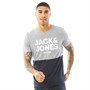 JACK AND JONES Mens Miller T-Shirt Light Grey Melange