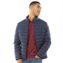 JACK AND JONES Mens Wing Stand Collar Puffer Navy Blazer