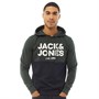 JACK AND JONES Mens Miller Hoodie Darkest Spruce