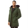 JACK AND JONES Mens Weng Fur Long Puffer Forest Night