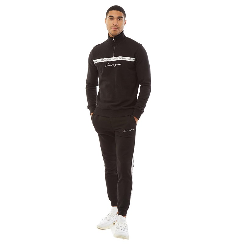 JACK AND JONES Mens Jaxon Tracksuit Black