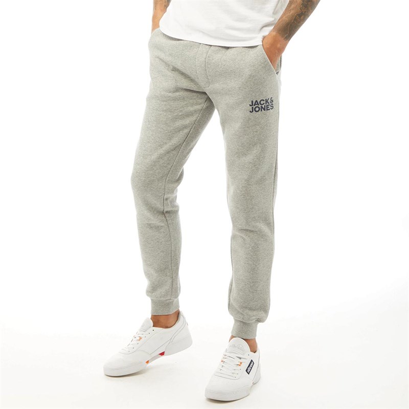 JACK AND JONES Mens Gordon Newsoft Joggers Light Grey Melange