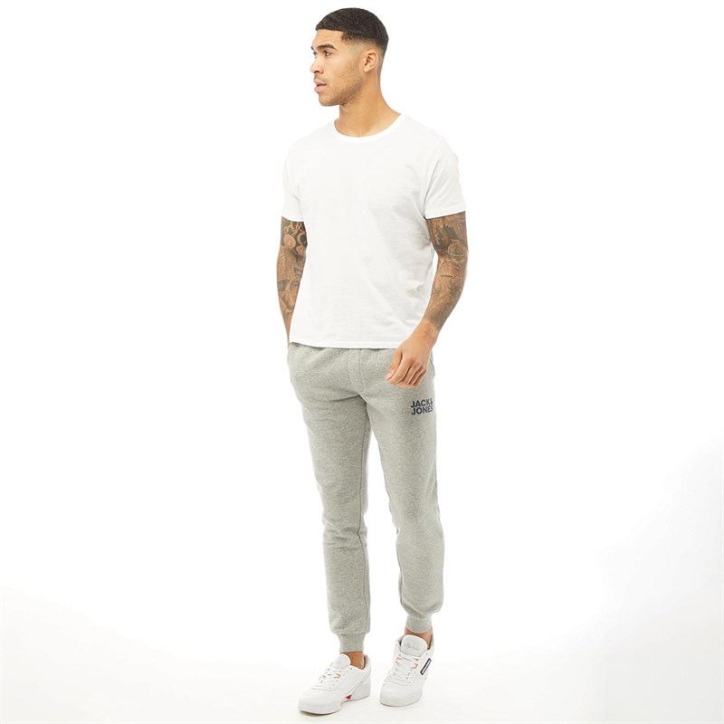 JACK AND JONES Mens Gordon Newsoft Joggers Light Grey Melange