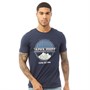 JACK AND JONES Mens Chris Gibs Short Sleeve T-Shirt Navy Blazer