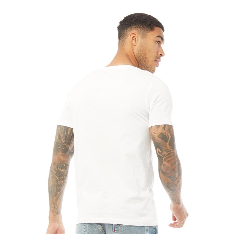 JACK AND JONES Mens Chris Gibs Short Sleeve T-Shirt White