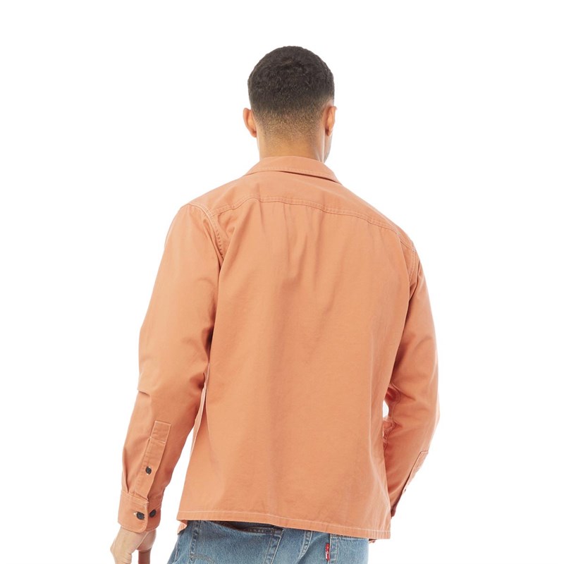 JACK AND JONES Herren Union Hemd mit langem Arm Orange