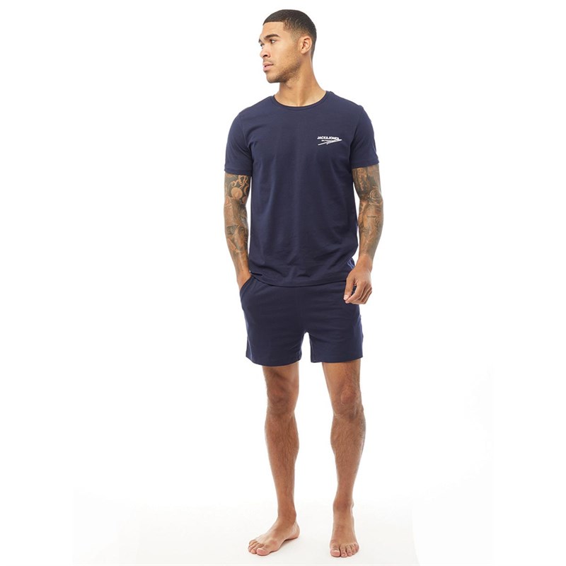 thumbnail image 2 of Jack & Jones Men's 2-Piece Cotton Pyjama Set – Short Sleeve, Crew Neck (S-2XL) 2 of 5