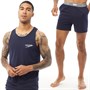 JACK AND JONES Mens Tank Top And Shorts Loungewear Set Maritime Blue