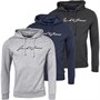 JACK & JONES Mens Jax Three Pack Sweat Hoodies Tap Shoe/Light Grey Melange/Navy Blazer