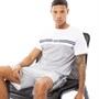 JACK AND JONES Mens Steve T-Shirt And Shorts Set Light Grey Melange