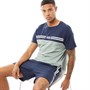 JACK AND JONES Mens Steve T-Shirt And Shorts Set Slate Grey