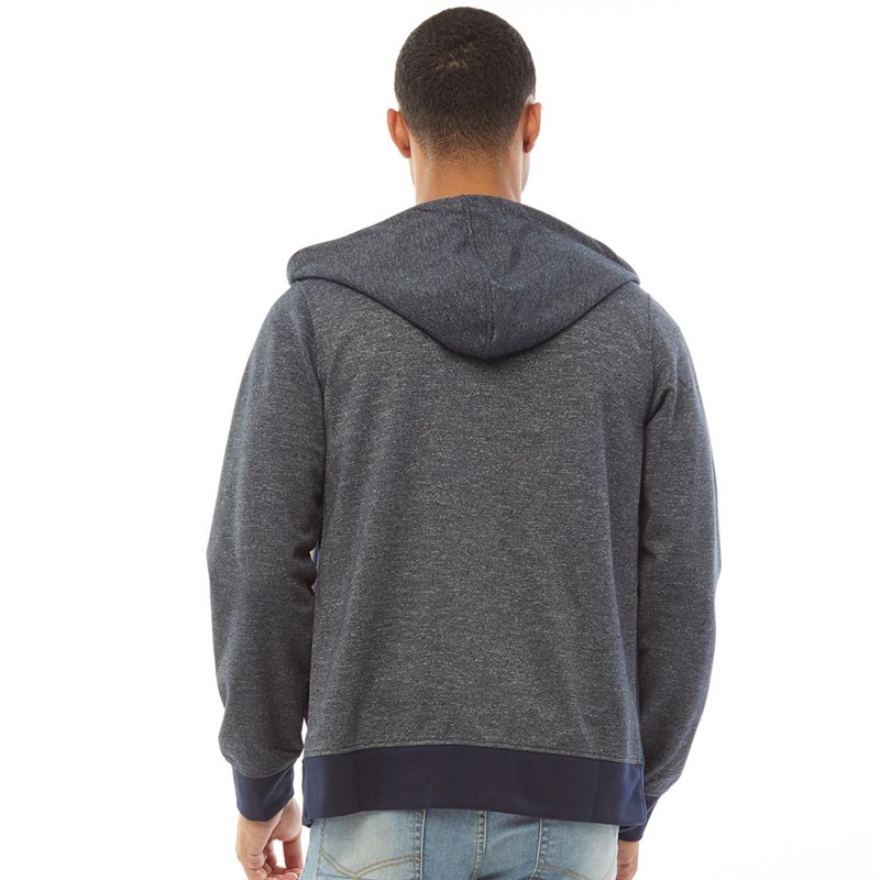 JACK AND JONES Mens Kobe Sweat Zip Hoodie Navy Blazer