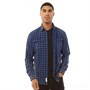 JACK AND JONES Mens Bludavid Check Long Sleeve Western Shirt Limoges