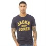 JACK AND JONES Heren Anything T-shirts Marineblauw
