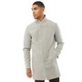 JACK AND JONES Mens Collum Wool Coat Light Grey Melange