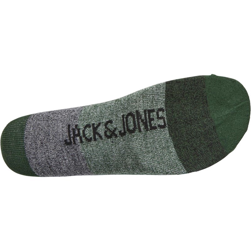 JACK AND JONES Mens Twisted Block Socks Dark Grey Melange