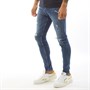 JACK AND JONES Mens Pete Original CJ 296 Skinny Tapered Fit Jeans Blue Denim