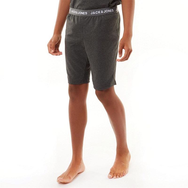 JACK AND JONES Boys Jacdenny Logo Pyjamas Dark Grey Melange