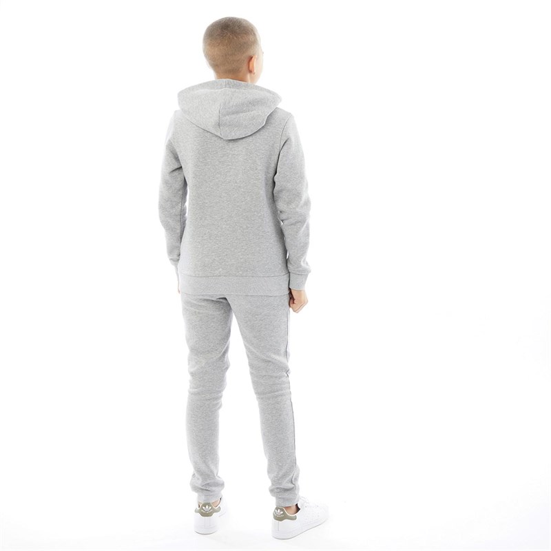 JACK AND JONES Junior JWHFly Sweat Hooded Tracksuit Light Grey Melange